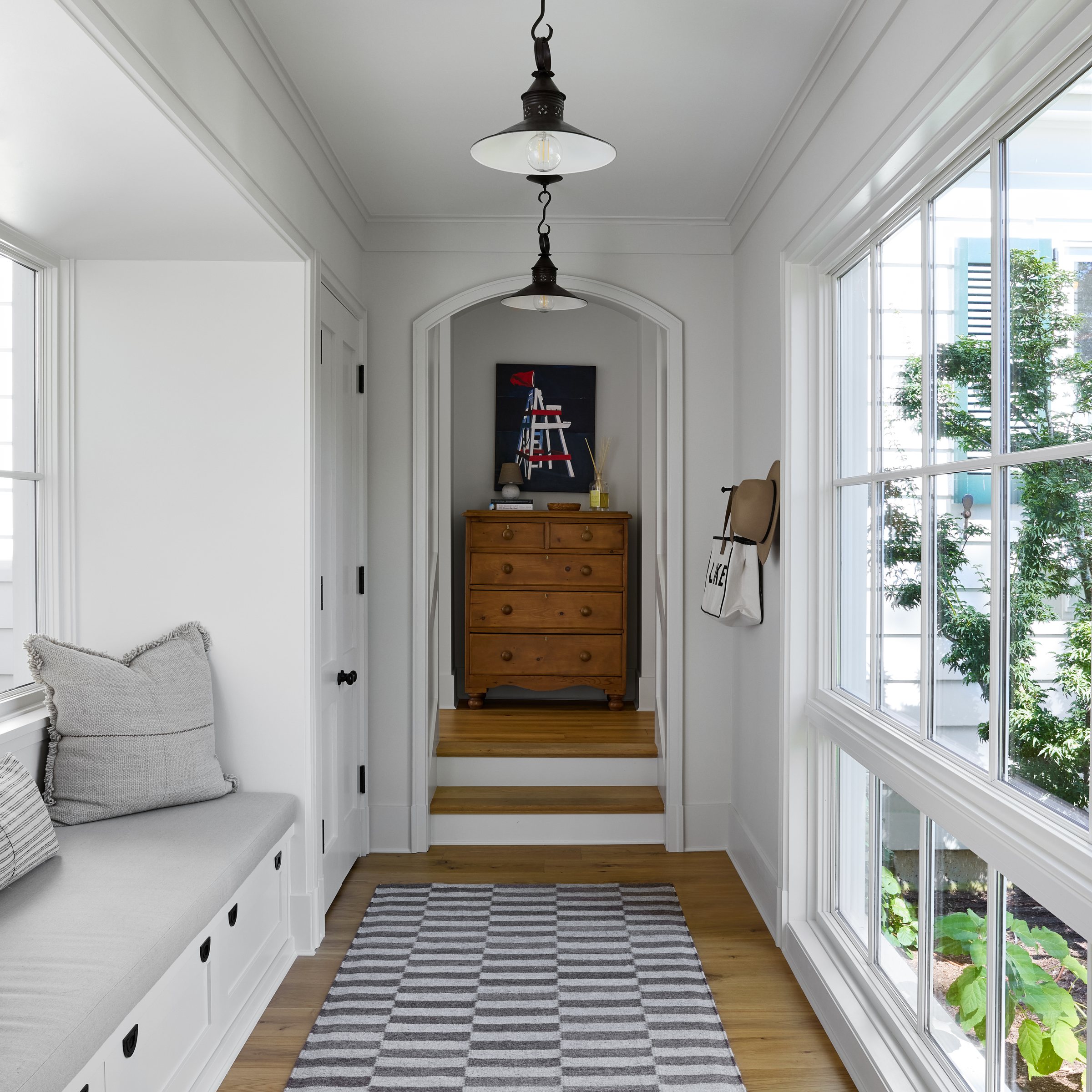 Interior detail of the shingle-style home