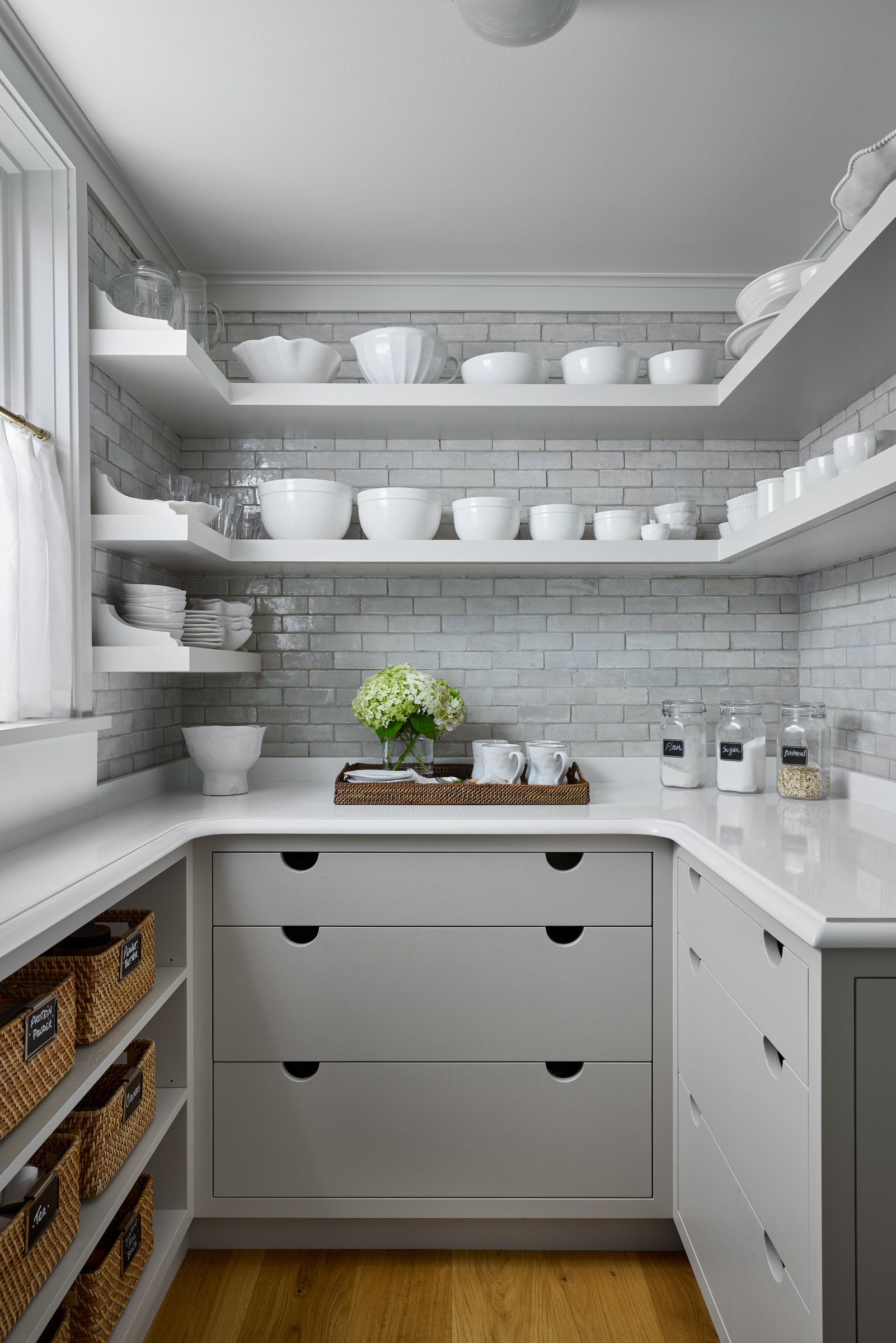 Butler's pantry with custom cabinetry