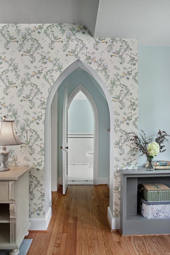 Interior at the English Tudor renovation