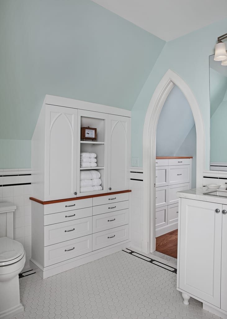 Bath at the English Tudor renovation