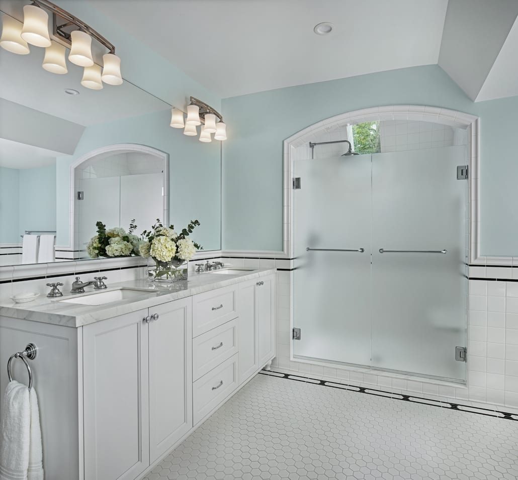 Bath at the English Tudor renovation