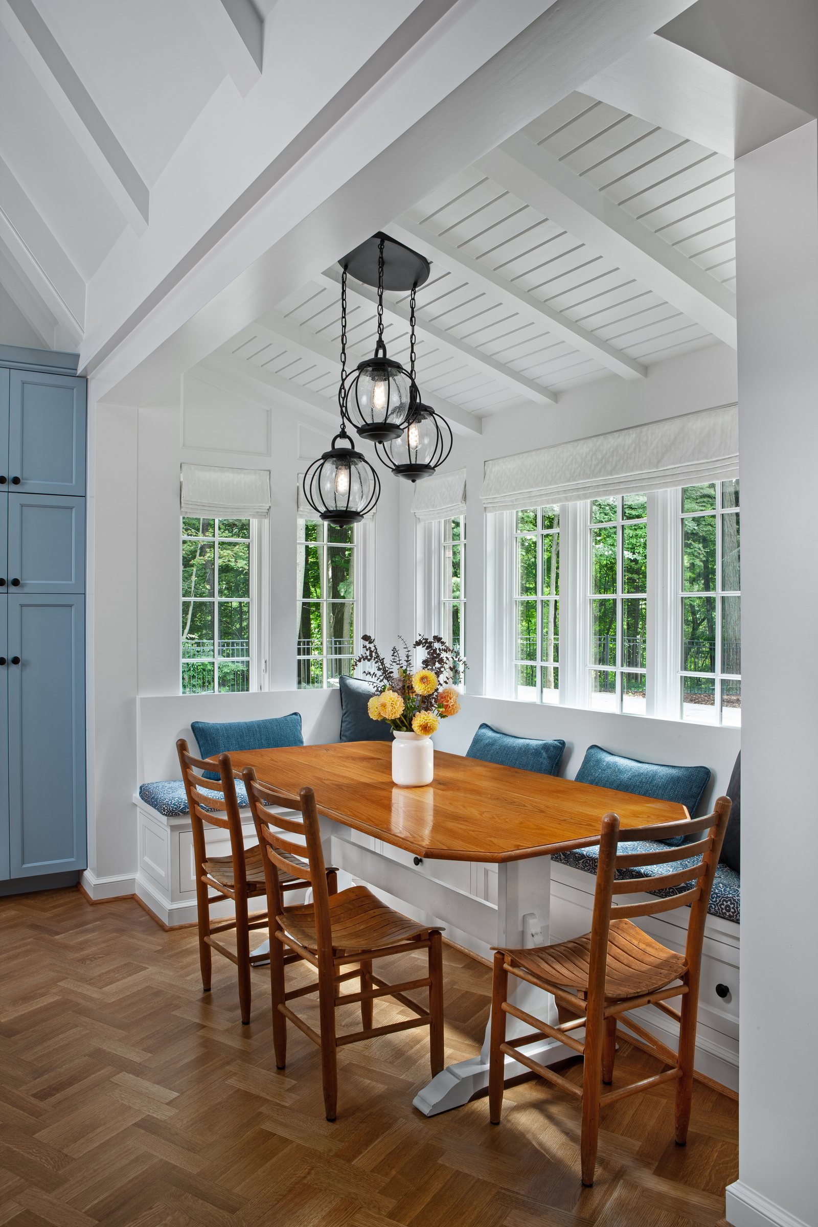 Custom kitchen at the English Tudor renovation
