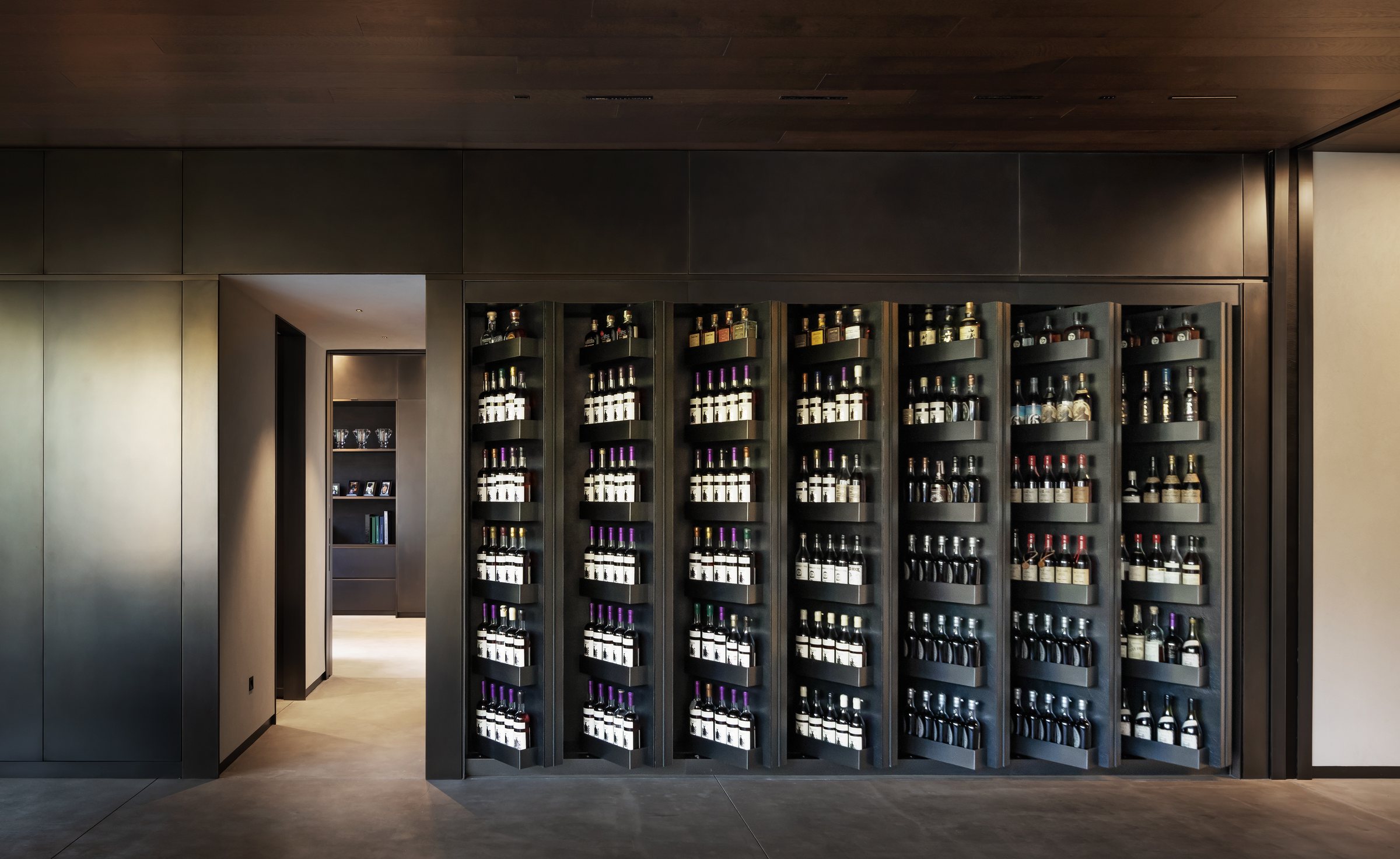 Whiskey room detail, built by Mosher Dolan
